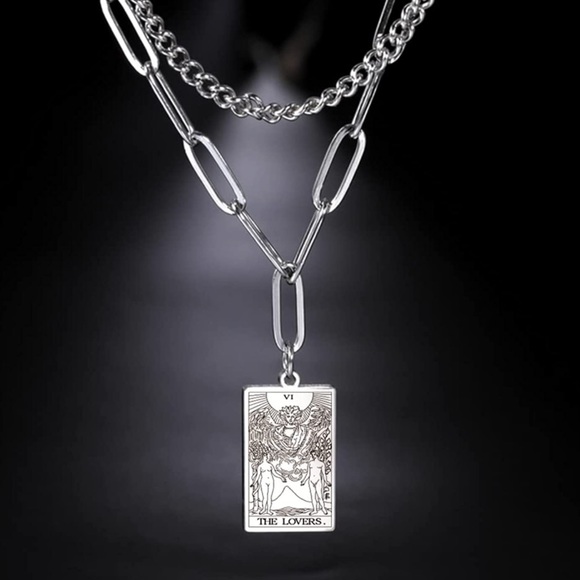 Tarot card layered necklace (SILVER) - Picture 2 of 16